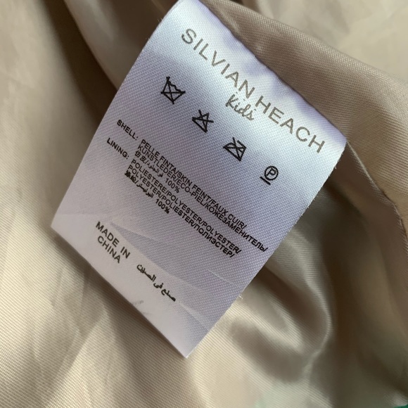 HEACH DOLLS GIRLS CROPPED FAUX LEATHER MOTO JACKET - Picture 4 of 8